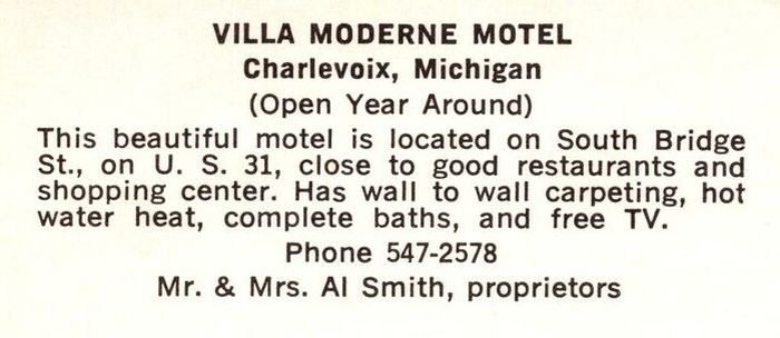 Villa Moderne Motel - Vintage Postcard (newer photo)